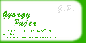 gyorgy pujer business card